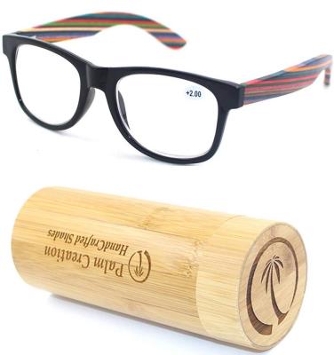 China Retro Cheap Men Thin Reading Glasses Small Low Wooden Glasses Custom Made Reading Glasses MOQ Latest for sale