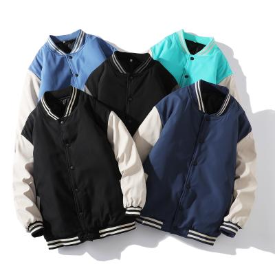 China Autumn Fashion Varsity Jacket Custom Color Block Anorak Retro Sports School Slim Spring Coat Men's Sustainable Jacket for sale