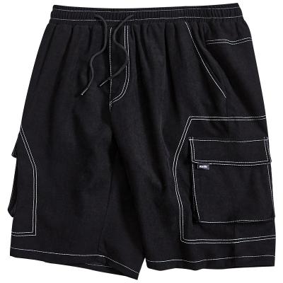 China Sustainable 2021 New Fashion Men's Clothing Plus Size Mens Five Point Shorts Plain Black for sale