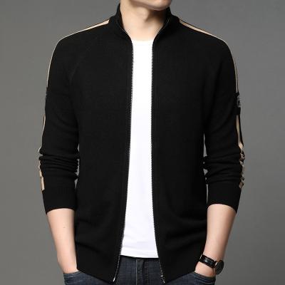 China Custom made cardigan anti shrink sweater for men plus size long sleeve zipper cardigan en cotton for sale