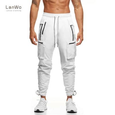 China 2021 Other Custom Men's Stretch Black Bottom Tight Pants Woven Running Fitness Beam Feet Sweatpants Men for sale