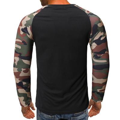 China Autumn And Winter New Men'S Anti-wrinkle Fashion Camouflage Pocket Patchwork Casual Long-sleeved T-shirt for sale