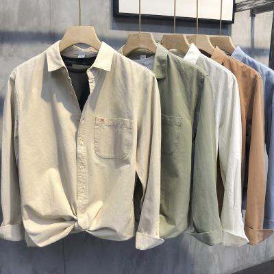 China 2021 anti-shrink the new custom made shirt wholesale with long sheath the casual single shirt for men for sale