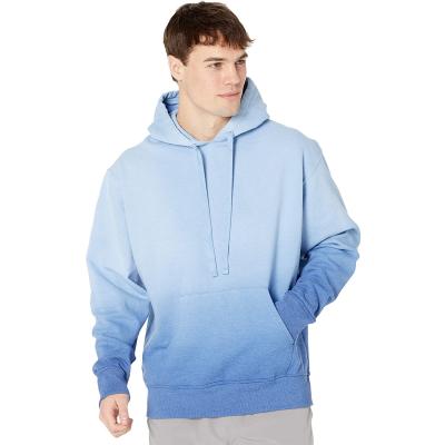 China Anti-wrinkle fashion and simple men's gradient hoodies spring trend loose cotton tie-dyed men's casual hoodies for sale