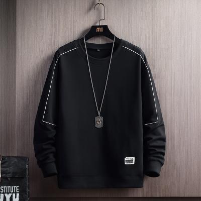 China China Manufacturer Solid Color Black Sweatshirt O Neck Anti Shrink Sweatshirts For Man for sale