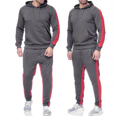 China Jogging Hooded Slim Fit Cotton Solis Anti-Static Custom Color Printing Mens Tracksuits Stripe Winter Sport Tracksuits for sale