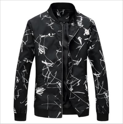 China Viable Autumn Winter New Men's Floral Print Jackets Fashion Boys Plus Size Jackets Casual Blazer for sale