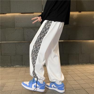 China 2021 Loose Brand Mens Fashion Sweatpants Summer Straight Tube Capris Pants I Breathable Gaiters for sale