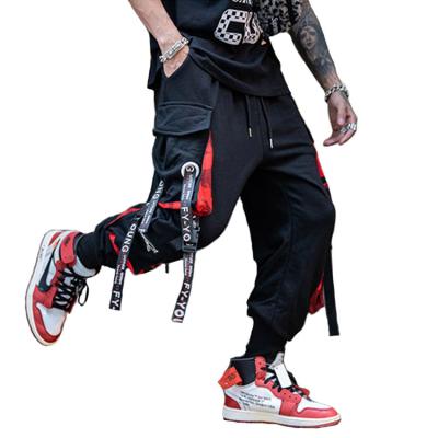 China 2021Spring Hip Hop Clothing Anti-pilling Mens Fashion Block Patchwork Overalls High Street Multi-pockets Streetwear Cargo Pants for sale