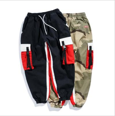 China New Trend Fashion Men's Casual Anti-pilling Pants Euramerican Street Color Block Camouflage Mens Cargo Pants for sale