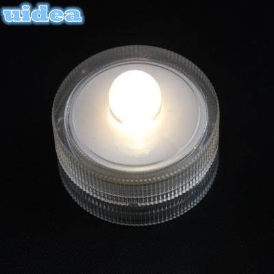 China Picosecond Mini LED Candle Light Plastic Submersible Round Shape LED Submersible Floralyte For Wedding Decoration for sale