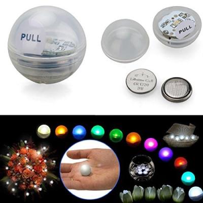 China 2 Inch Plastic Bead Light / 0.75 cm Warm White Waterproof Glowing Fairy LED Waterproof Mini Orb Light For Flower Decoration for sale