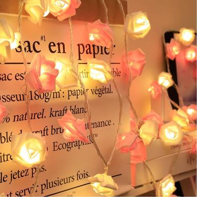 China Modern Warm White 20 LED Color LED String Light with Rose for Wedding and Valentine Decoration for sale