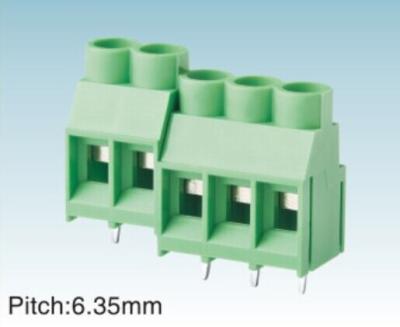 China Green PCB Screw Female Terminal Block , 0.8MM2 to 25MM2 , 2.54MM To 15.0MM Pitch for sale