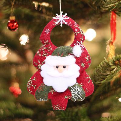 China New Red Nonwoven Fabric Christmas Tree Christmas Decorations Christmas Doll Pendant for sale