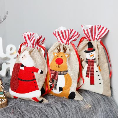 China 2021 Three-Dimensional Embroidered Candy Canvas Tote Bag Children Christmas Gift Non-woven Fabric Christmas Xmas Explosive Decorations for sale