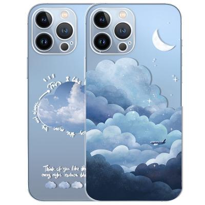 China Blue Sky Shockproof Max Cell Phone Case For Iphone Phone Shell Shock Proof Protection Phone New Creative Shape for sale