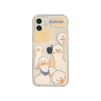 China New Creative Phone Shell Shock Proof Protection For Iphone Duck Phone Case Cartoon Duck Cute Shockproof Phone Case for sale