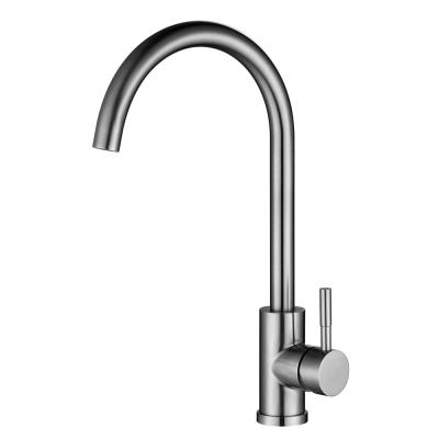 China Best Price High Quality Modern Sink Kitchen Faucet Brushed Single Handle Mixer Sink Faucet 360 Degree Rotation for sale