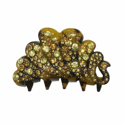 China Korean Girls Hair Accessories Full Hair Accessories Acetate Rhinestone Crystal Hair Claw Clips For Women for sale