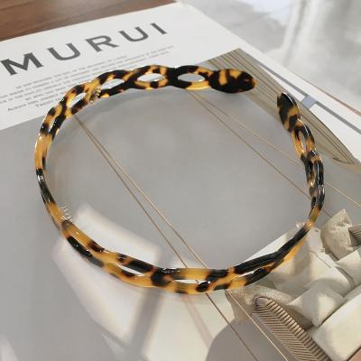 China BELLEGIRL Trendy Hot Selling Fashion Headbands Acetate Tortoiseshell U Type Simply Headband For Daily Life for sale