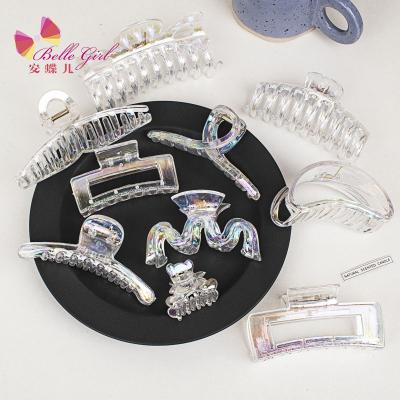 China BELLEWORLD Fashion Hair Claw Clips Hair Accessories Fashion Transparent Hair Claw Clips Plastic Women for sale