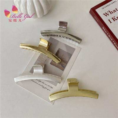 China BELLEWORLD Trendy Korean Fashion Metal Hair Claw Simple Hair Claw Clips Hairpin Women Girls Hair Accessories for sale