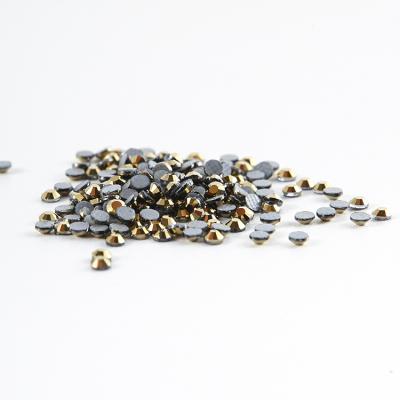 China Flatback Cheng High Grade Factory Supplier Crystal Glass Round ss1-ss6 Faced Rondelle Beads For Jewelry Fashion Diy Decoration for sale