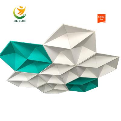 China Highly Effective Acoustic Sound Absorption Wall Panel Pet Felt Tiles 2x4 Drop Ceiling Tiles Grid Noise Reduction Ceiling Tile for sale