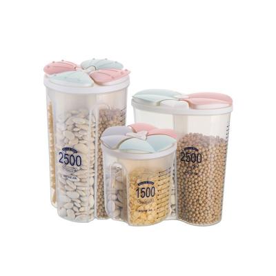 China Sustainable Eco-friendly Products Tea Bean Grain Box Keep Fresh Sealed Jars Food Storage Tank Plastic Food Container for Home Kitchen for sale