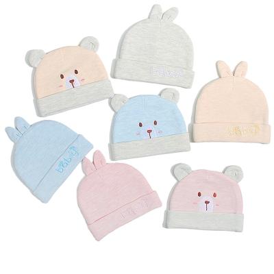 China 100% Eco-Friendly Soft Cotton Hat , Lovely Knitted Newborn Baby Hat for sale