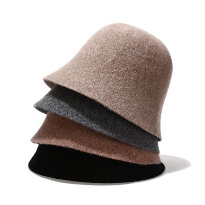 China Wool Fisherman Hat Travel Retro Ladies Autumn And Winter Fashion Leisure Bowl Character Felt Top Hat Beggar Hat for sale