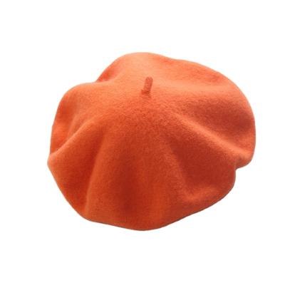 China High Quality Eco - Friendly Wool Classic Solid Color Beret Hats For Girls for sale