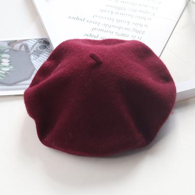 China Factory Eco-friendly High Quality Custom Made Women's Red Beret Hat For Decoration for sale