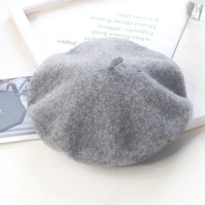 China Spring Beret Eco-friendly Fashion Solid Color Fashion Fur Hats Winter Beret British Stylish Hat True For Women for sale