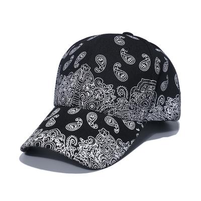 China 2021 New COMMON Outdoor Trucker Caps Summer Sports Caps Adjustable Cashew Printed Baseball Caps for sale