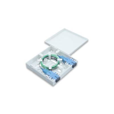 China SC Adapter Two or 2LC FTTH Interfaces GPMB-B3 OEM Fiber Terminal Box Two Cores Wall Mount Socket Panel for sale