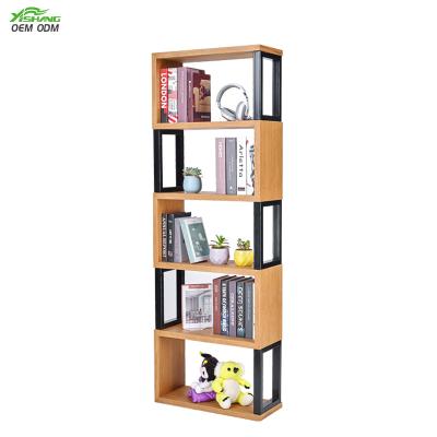 China 5 Tiers(Height)Adjustable Custom Living Room Kids Study Children's Wooden Shelf for sale