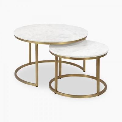 China (Size) adjustable modern circular marble coffee table for sale