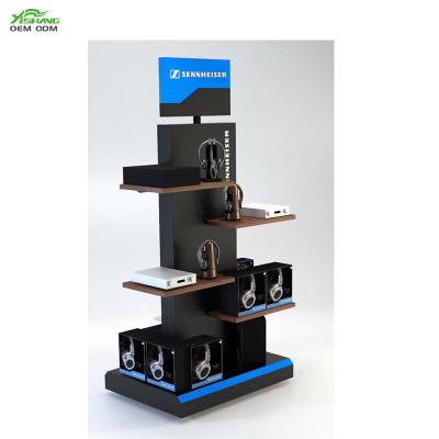 China Rust Protection Fashion Customized Five Floor Headphone Display Stand for sale