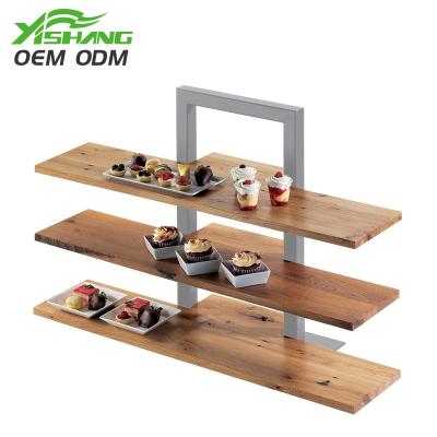 China Rust Protection Custom 2 Tier Worktop Storage Rack Metal Bread Wedding Cake Stand for sale