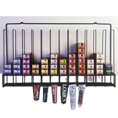 China Rust Protection Wall Mount Hair Dye Display Rack Salon Hair Color Tube Wine Display Racks for sale