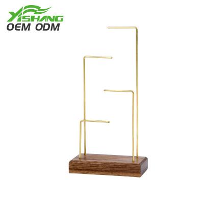 China Mordern Modern Luxury Solid Wood Metal Stand Jewelry Display Set for sale