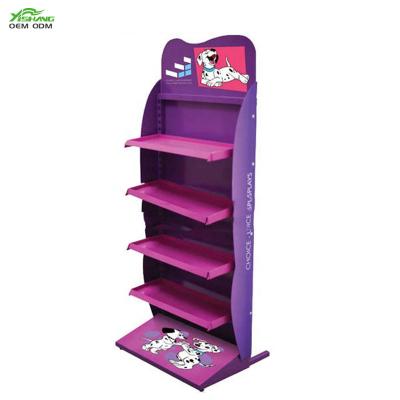 China Rust Protection Retail Store Floor Rack Metal Essential Oil Cosmetic Display Racks for sale