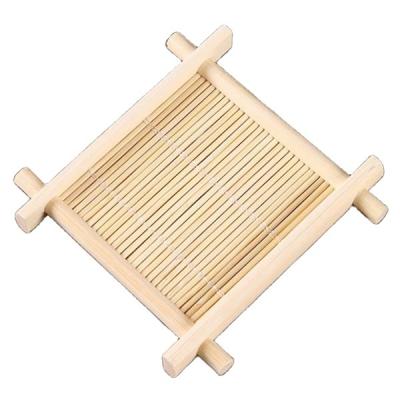 China Viable Handmade Place Mat Bamboo Teacup Coaster for sale