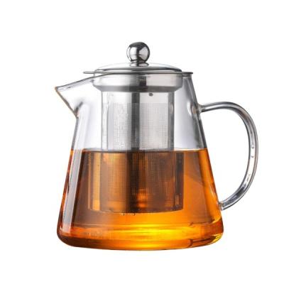 China Piao I Viable Glass Teapot Filter Coating Heat Resistant Teapot for sale