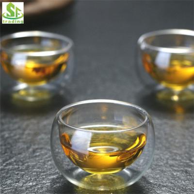 China Viable popular sale double heat resistant small capacity glass tea cup with 50ml for sale