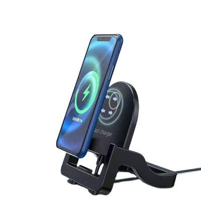 China Radio Charging 2 in 1 Fast Wireless Charger Qi Wireless Fast Radio Factory Charging Dock 2 in 1 Wireless Charger for sale