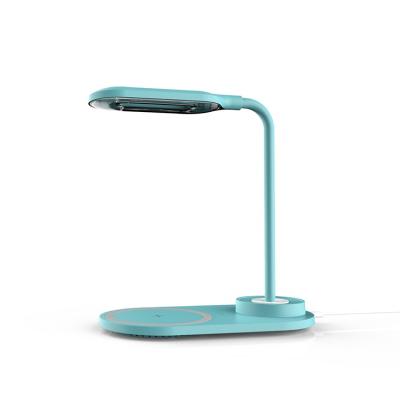 China Mobile Phone 2 in 1 New 2020 Desk Lamp Wireless Charger Lamp with Wireless Charging Port for Mobile Phone for sale