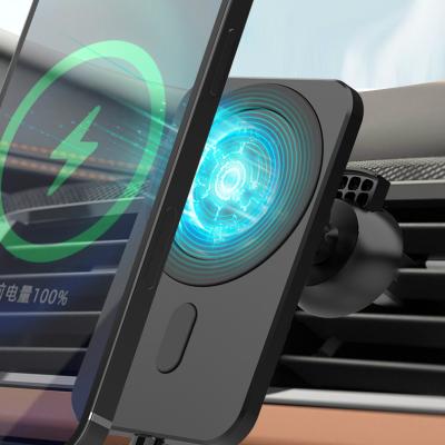 China New Car Magnetic Magnetic Car Fast Wireless Magnetic Car Hot Smart Safe Charger Amazon Mobile Phone Magnetic Charger15W Wireless Charger For iPhone 13/12 for sale